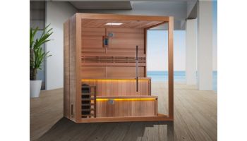 Golden Designs Kuusamo 6-Person Traditional Steam Sauna | Canadian Red Cedar | GDI-7206-01