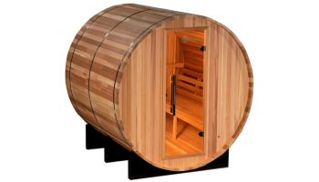 Golden Designs Uppsala 4 Person Traditional Barrel Steam Sauna | Canadian Red Cedar | GDI-SJ-2004-CED