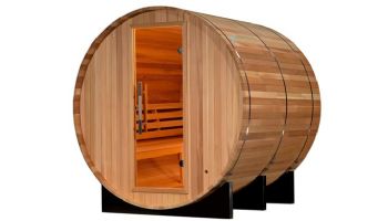 Golden Designs Uppsala 4 Person Traditional Barrel Steam Sauna | Canadian Red Cedar | GDI-SJ-2004-CED