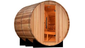 Golden Designs Uppsala 4 Person Traditional Barrel Steam Sauna | Canadian Red Cedar | GDI-SJ-2004-CED