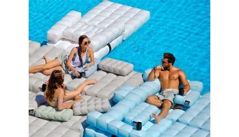Pigro Felice Modul'Air Premium Inflatable Island Bundle | Aqua Blue | 921985-AQUABLUE