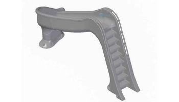 Global Pool Products Side Winder Swimming Pool Slide | Right Turn | Gray | GPPSSW-GREY-R