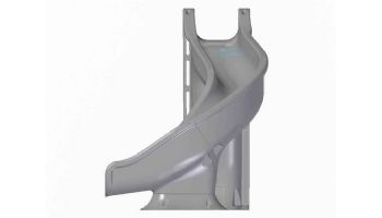 Global Pool Products Side Winder Swimming Pool Slide with LED Light | Gray | GPPSSW-GREY-R-LED