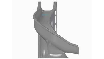 Global Pool Products Side Winder Swimming Pool Slide with LED Light | Gray | GPPSSW-GREY-L-LED