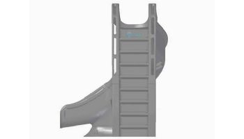 Global Pool Products Side Winder Swimming Pool Slide with LED Light | Gray | GPPSSW-GREY-L-LED