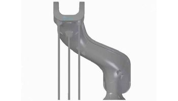 Global Pool Products Landscape Slide Swimming Pool Slide | Right Turn | Gray | GPPSRT15-GREY-R