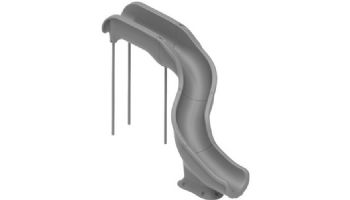 Global Pool Products Landscape Slide Swimming Pool Slide with LED Light | Right Turn | Gray | GPPSRT15-GREY-R-LED