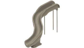 Global Pool Products Landscape Slide Swimming Pool Slide with LED Light | Right Turn | Gray | GPPSRT15-GREY-R-LED