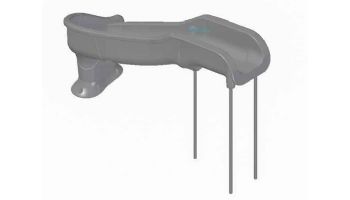 Global Pool Products Landscape Slide Swimming Pool Slide with LED Light | Gray | GPPSSW17-GREY-R-LED