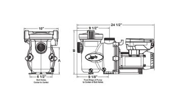 Jandy FloPro VS Dual Voltage Pump without Controller | 1.85HP Up-Rated | 115V/230V | VSFHP185DV2A
