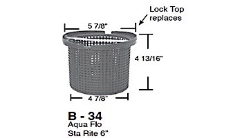 Aladdin Basket for Aqua Flo Sta Rite 6" | B-34