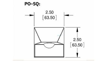 FX Luminaire PO 1LED Wall Light | Square | Black | PO-1LED-SQ-FB