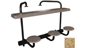 Global Pool Products 3-Seat Swim-Up Bar | Copper Vein Powder Coated Frame | Granite Sand Table Top | GPPOTE-3ST-CV