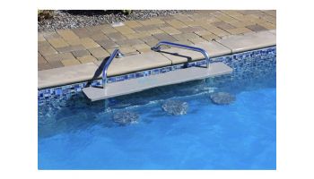 Global Pool Products 3-Seat Swim-Up Bar | Silver Vein Powder Coated Frame | Granite Gray Table Top | GPPOTE-3ST-SV