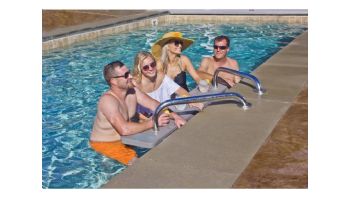 Global Pool Products 3-Seat Swim-Up Bar | Silver Vein Powder Coated Frame | Granite Gray Table Top | GPPOTE-3ST-SV