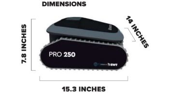 BWT Advanced Pro Line 250 WiFi Connected Robotic Cleaner | Up To 50' Pool Size | 60' Cord Length | BWTRURNNOYRS2P70