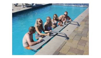 Global Pool Products 5-Seat Swim-Up Bar Top | Copper Vein Powder Coated Frame - Tan Top | GPPOTE-5ST-CV-S