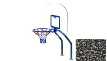 Global Pool Products X2 Basketball Set | 17.5" Anchor Spacing | Dual Pole with Net & Ball | Polished Frame | No Anchors | GPP-X2BB-SS