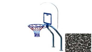 Global Pool Products X2 Basketball Set | 17.5_quot; Anchor Spacing | Dual Pole with Net _ Ball | Silver Vein Frame | No Anchors | GPP-X2BB-SV