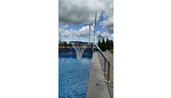 Global Pool Products X2 Basketball Set | 17.5" Anchor Spacing | Dual Pole with Net & Ball | Silver Vein Frame | No Anchors | GPP-X2BB-SV