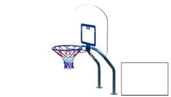 Global Pool Products X2 Basketball Set | 17.5" Anchor Spacing | Dual Pole with Net & Ball | White Frame | No Anchors | GPP-X2BB-WH
