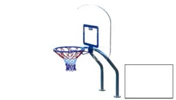 Global Pool Products X2 Basketball Set | 17.5_quot; Anchor Spacing | Dual Pole with Net _ Ball | White Frame | No Anchors | GPP-X2BB-WH