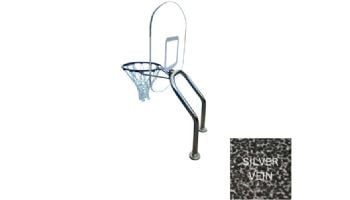Global Pool Products X2 Basketball Set | 17.5" Anchor Spacing | Dual Pole with Net & Ball | Silver Vein Frame | No Anchors | GPP-X2BB-SV