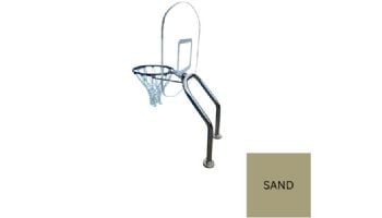 Global Pool Products X2 Basketball Set | 17.5" Anchor Spacing | Dual Pole with Net & Ball | Silver Vein Frame | No Anchors | GPP-X2BB-SV