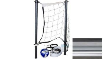 Global Pool Products Volleyball Set | 16_#39; Net _ Ball | Polished Poles | No Anchors | GPPOTE-VBS16-SS