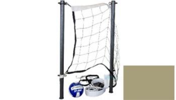 Global Pool Products Volleyball Set | 16' Net & Ball | Silver Vein Poles | No Anchors | GPPOTE-VBS16-SV