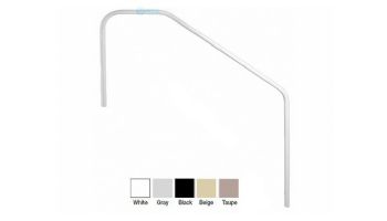 Saftron Deck To Pool Mounted 3-Bend Handrail | .25" Thickness 1.90" OD | 78"W x 34"H | White | DTP-378-W