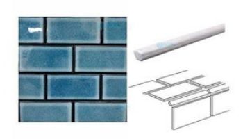 Cepac Tile Continental Subway 9/16" x 6" Jolly Piece Bead Tile | Pacific Blue | COS-10-BEAD