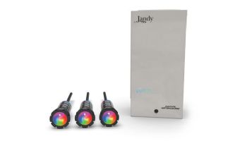 Jandy Infinite WaterColors Nicheless RGBW 3-LED Pool Light Kit + 300W Transformer Light Controller | 15W 14V 100' Cord | IWC3KIT15W100