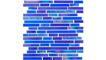 National Pool Tile South Seas Pattern Glass Tile | Blue | STH-BLUE PTRN