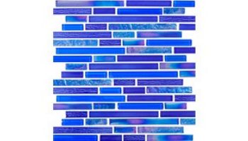 National Pool Tile South Seas Pattern Glass Tile | Blue | STH-BLUE PTRN