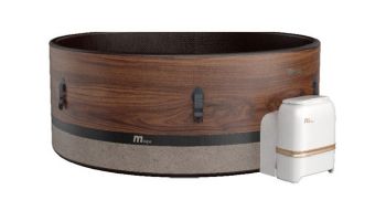 MSpa Frame Series Duet Inflatable Round Bubble Spa | Luxury Wood-Like Finish | 6-Person | F-DU063W