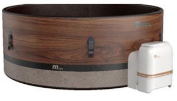 MSpa Frame Series Duet Inflatable Round Bubble Spa | Luxury Wood-Like Finish | 6-Person | F-DU063W