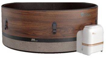 MSpa Frame Series Duet Inflatable Round Bubble Spa | Luxury Wood-Like Finish | 6-Person | F-DU063W loading=