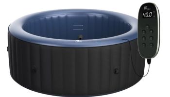 MSpa Comfort Series Bergen Inflatable Round Bubble Spa | Metallic Blue Liner | 6-Person | C-BE062