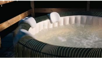 MSpa Comfort Series Meteor Inflatable Round Bubble Spa with LED Light Strip | 6-Person | C-ME062