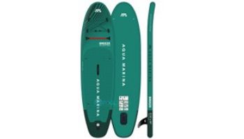 Aqua Marina All-Around iSUP | Aluminum Sports III Paddle with Safety Leash | Breeze - Silver Tree | 9_#39; 10_quot; x 30_quot; | BT-23BRP