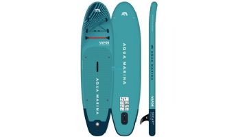 Aqua Marina All-Around iSUP | Aluminum Sports III Paddle with Safety Leash | Vapor - Aqua Splash | 10' 4" x 31" | BT-23VAP