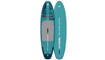 Aqua Marina All-Around Advanced iSUP | Carbon / Fiberglass Hybrid Pastel Paddle and Coil Leash | Beast - Aqua Splash | 10_#39; 6_quot; x 32_quot; | BT-23BEP