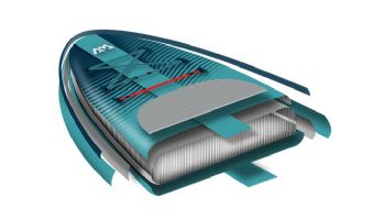 Aqua Marina All-Around Advanced iSUP | Carbon / Fiberglass Hybrid Pastel Paddle and Coil Leash | Beast - Aqua Splash | 10' 6" x 32" | BT-23BEP