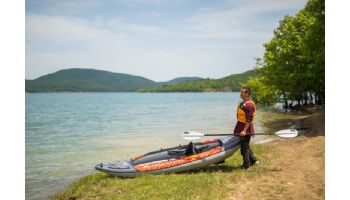 Aqua Marina Memba-330 Touring Inflatable Kayak | Paddle Included | 1-Person | 10' 10" x 35" | ME-330