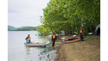 Aqua Marina Memba-330 Touring Inflatable Kayak | Paddle Included | 1-Person | 10' 10" x 35" | ME-330