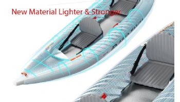 Aqua Marina Halve Ultra-Light Inflatable Packayak | Paddle Not Included | 2-Person | 13' 1" x 39" | HA-398