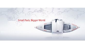 Aqua Marina Halve Ultra-Light Inflatable Packayak | Paddle Not Included | 2-Person | 13' 1" x 39" | HA-398