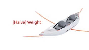 Aqua Marina Halve Ultra-Light Inflatable Packayak | Paddle Not Included | 2-Person | 13' 1" x 39" | HA-398