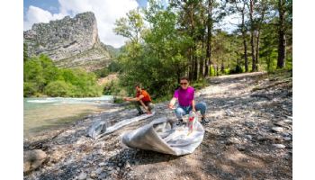 Aqua Marina Halve Ultra-Light Inflatable Packayak | Paddle Not Included | 2-Person | 13' 1" x 39" | HA-398